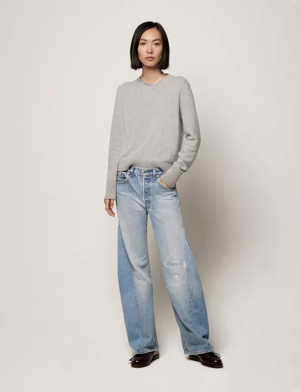 Classic Cashmere Crewneck | Heather Grey made by Another Tomorrow