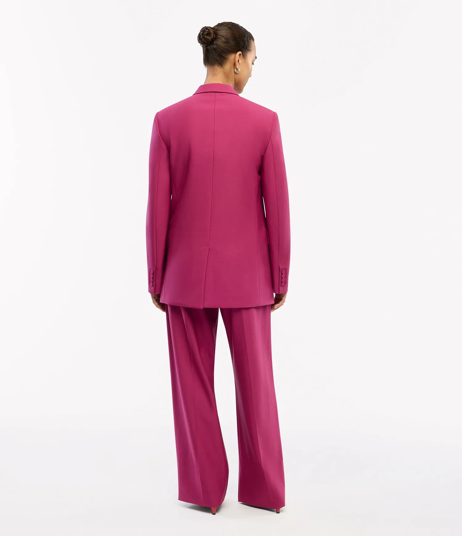 Oversized Blazer | Magenta sold by Another Tomorrow product image thumbnail 2