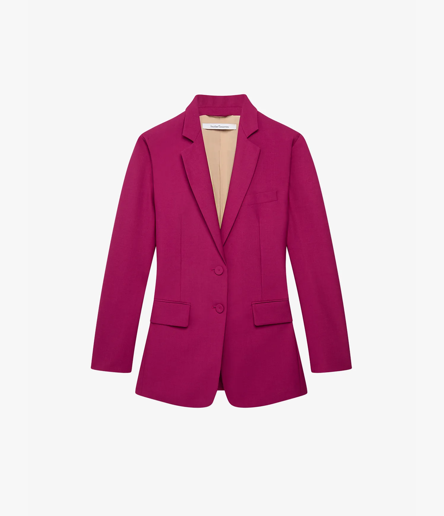 Oversized Blazer | Magenta sold by Another Tomorrow product image thumbnail 5