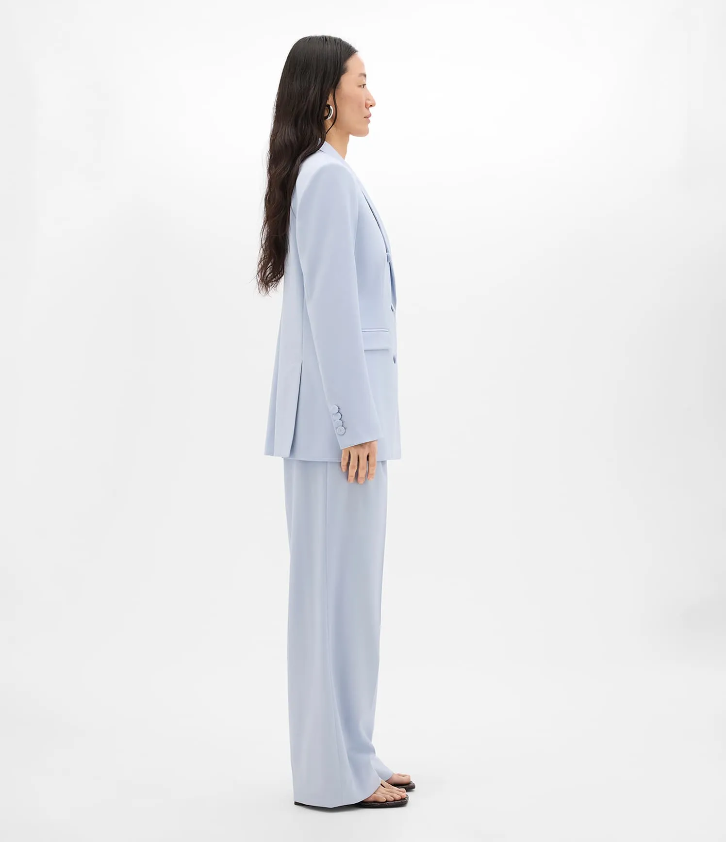 Double Breasted Jacket | Sky sold by Another Tomorrow product image thumbnail 4