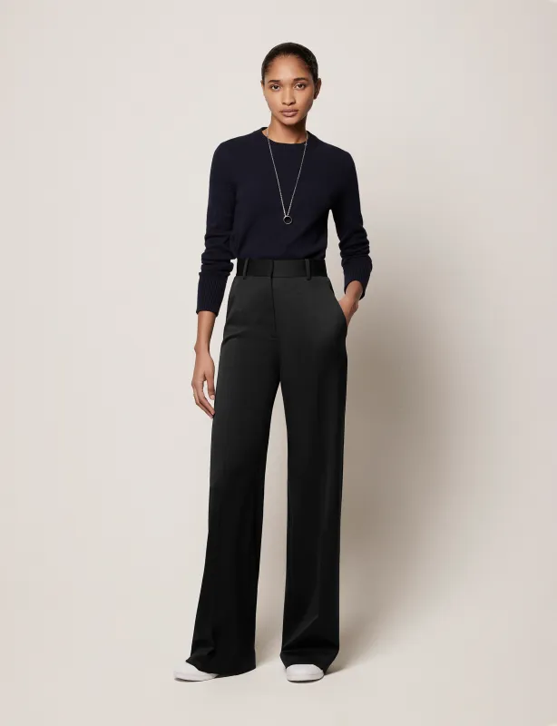 Wide Leg Suit Pant | Black made by Another Tomorrow