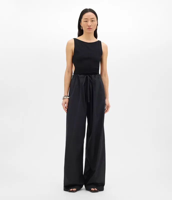 Voile Drawcord Pant | Black made by Another Tomorrow