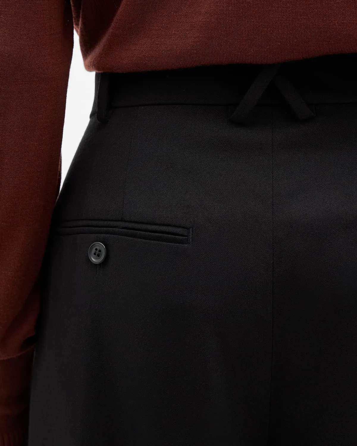 Cropped Tapered Trouser | Black sold by Another Tomorrow product image thumbnail 4