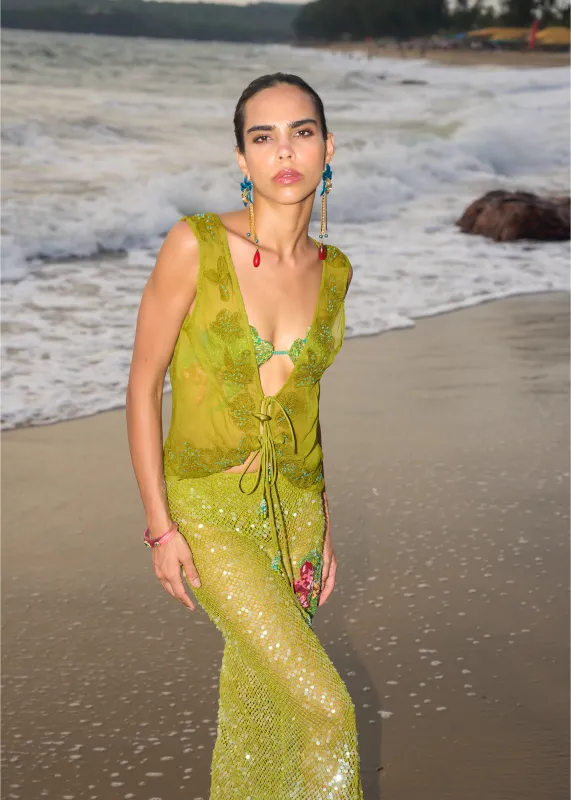 Fresh Fern Top made by La Fuori