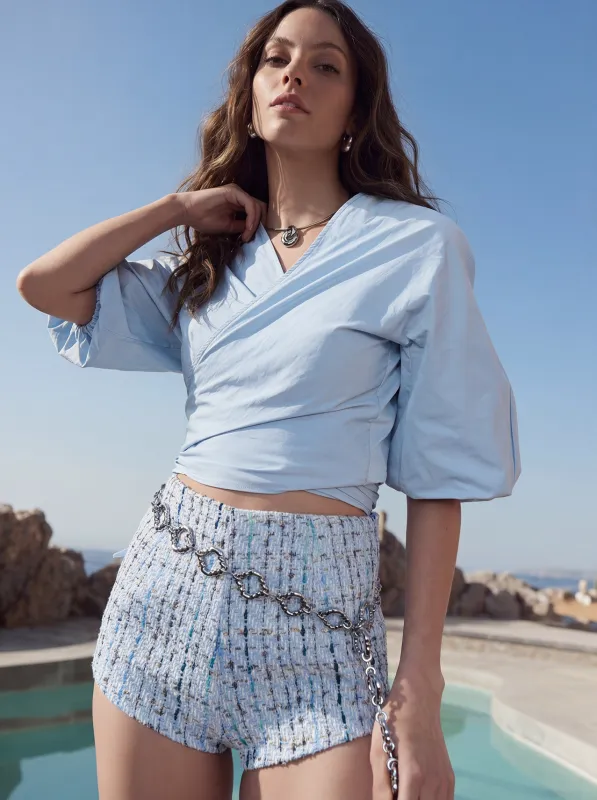 Frost-Glade Wrap Top made by La Fuori
