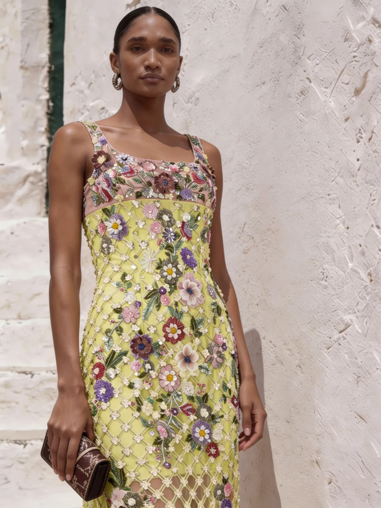 Gilded Flora Midi Dress sold by La Fuori product image thumbnail 2