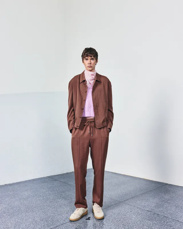 Espresso Clay Pants made by La Fuori