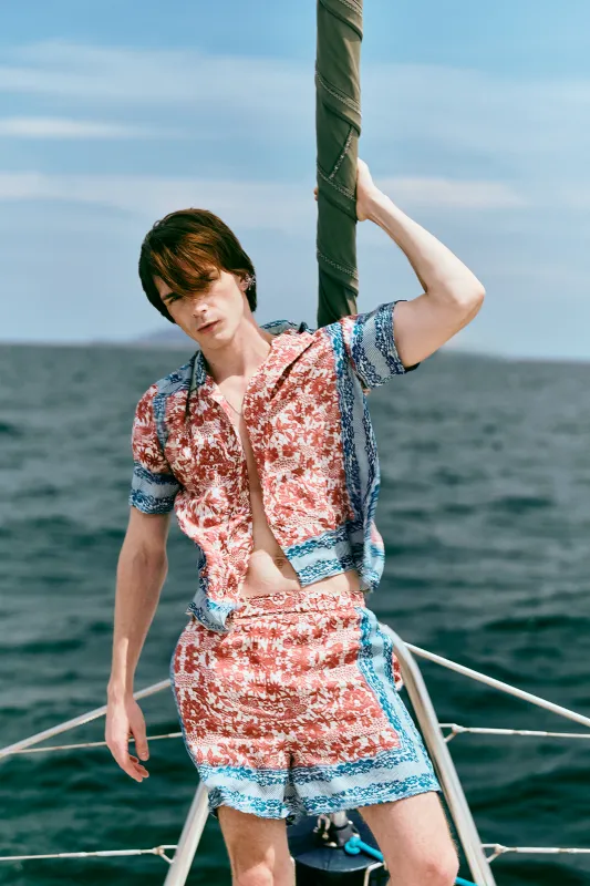 Blue Riviera Shirt made by La Fuori