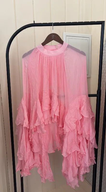 Blush Ruffle Top made by La Fuori