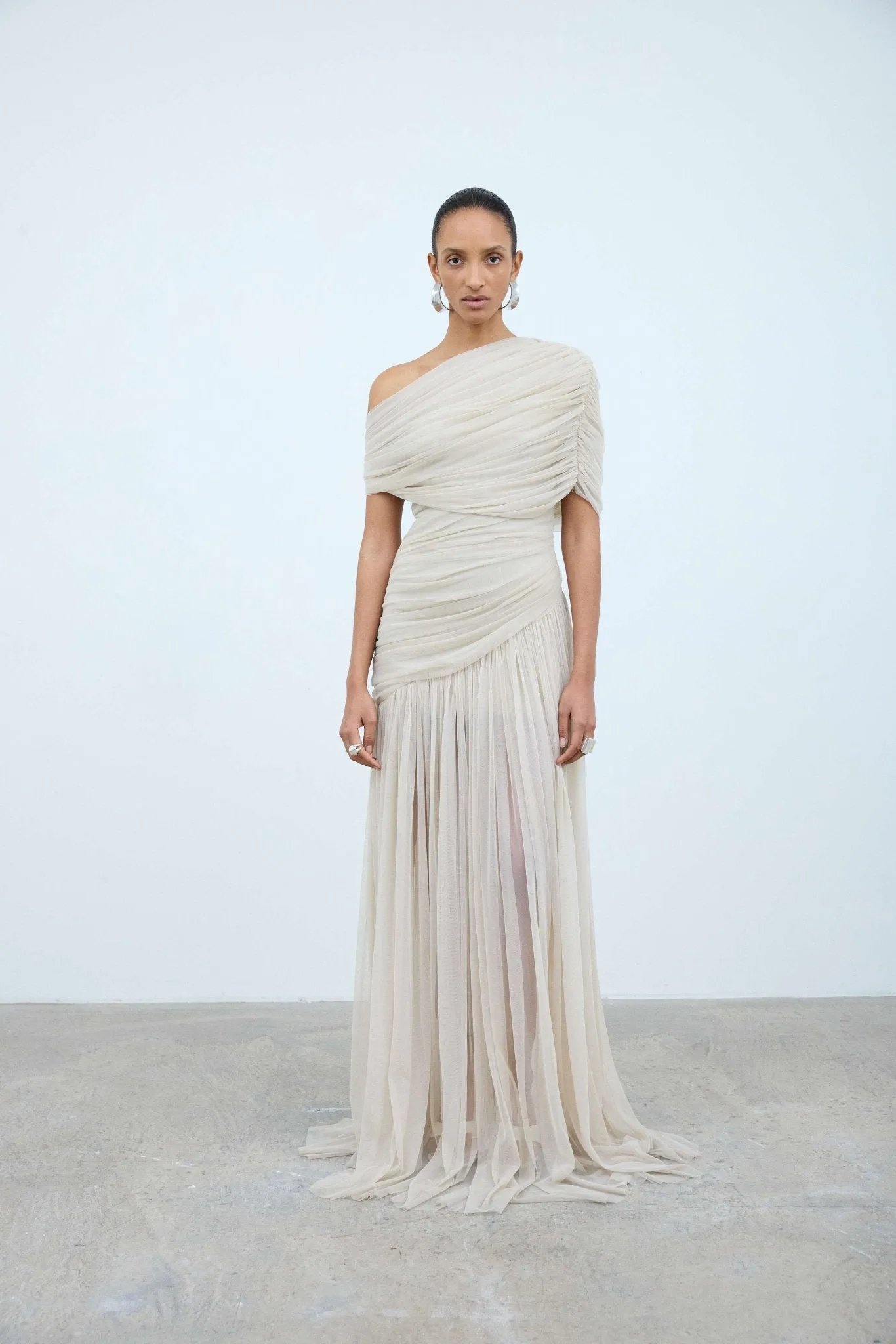 HIMALIA MAXI DRESS IN ANTIQUE TULLE sold by De La Vali product image thumbnail 3