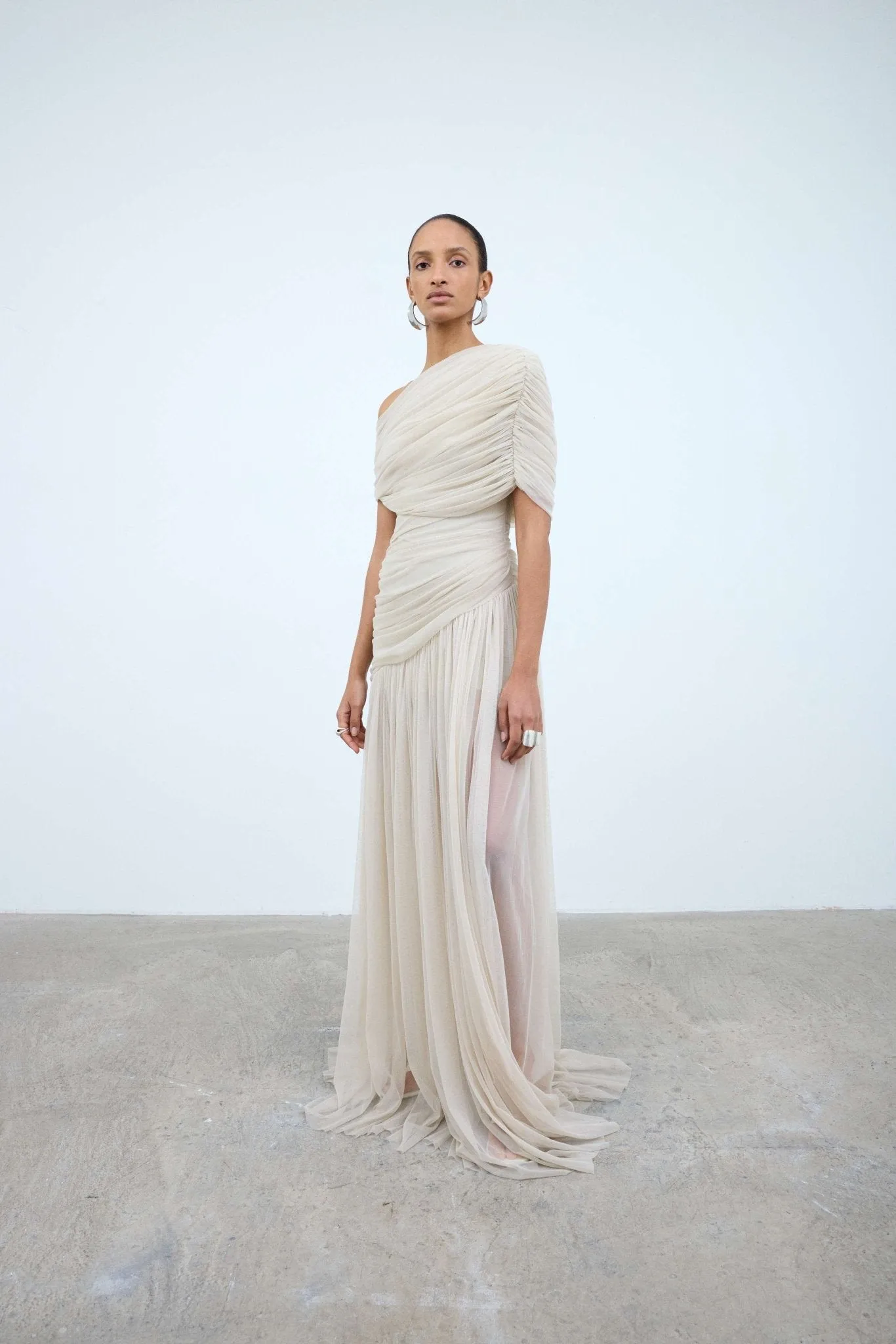 HIMALIA MAXI DRESS IN ANTIQUE TULLE sold by De La Vali product image thumbnail 5