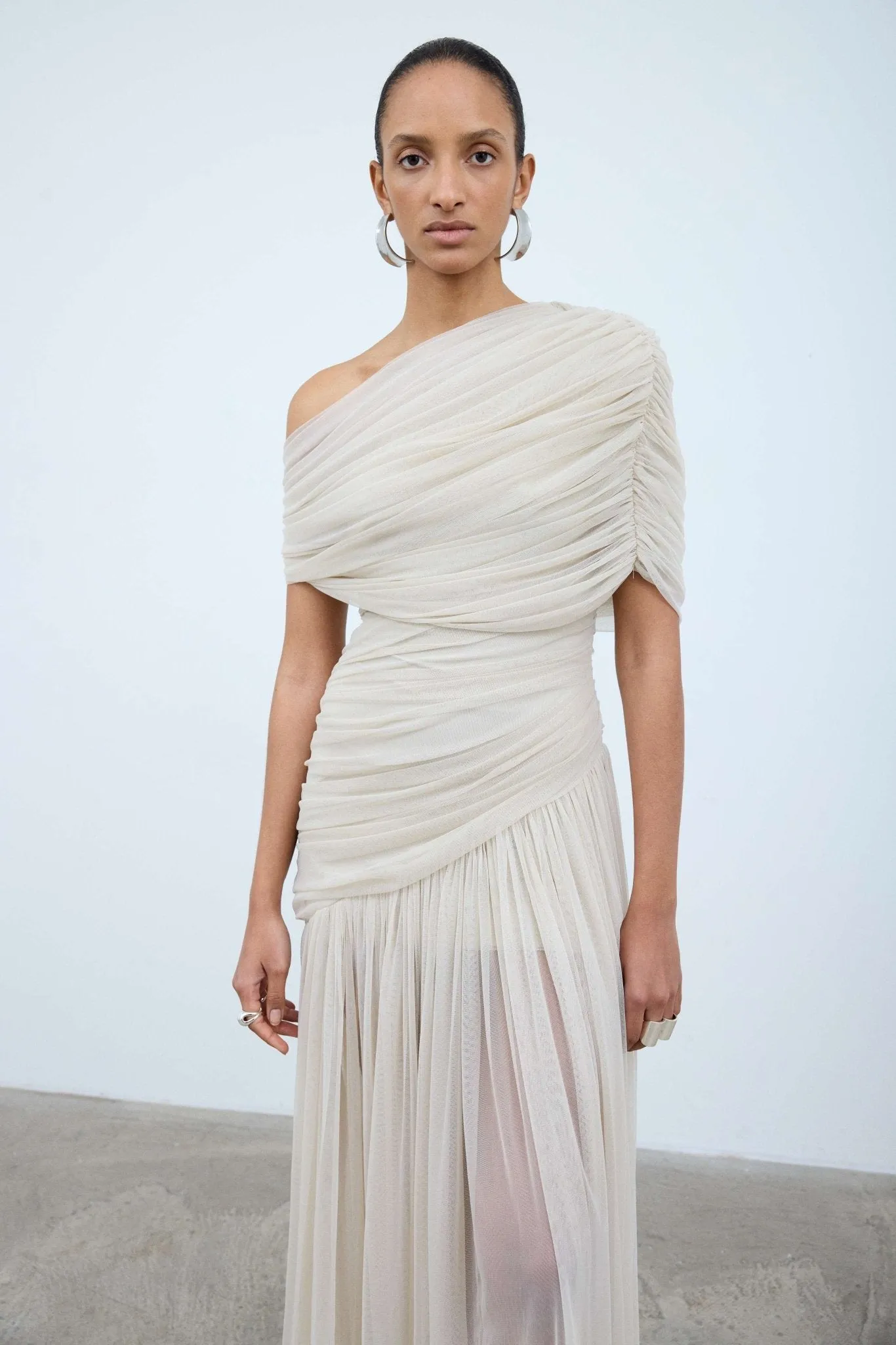 HIMALIA MAXI DRESS IN ANTIQUE TULLE sold by De La Vali product image thumbnail 4
