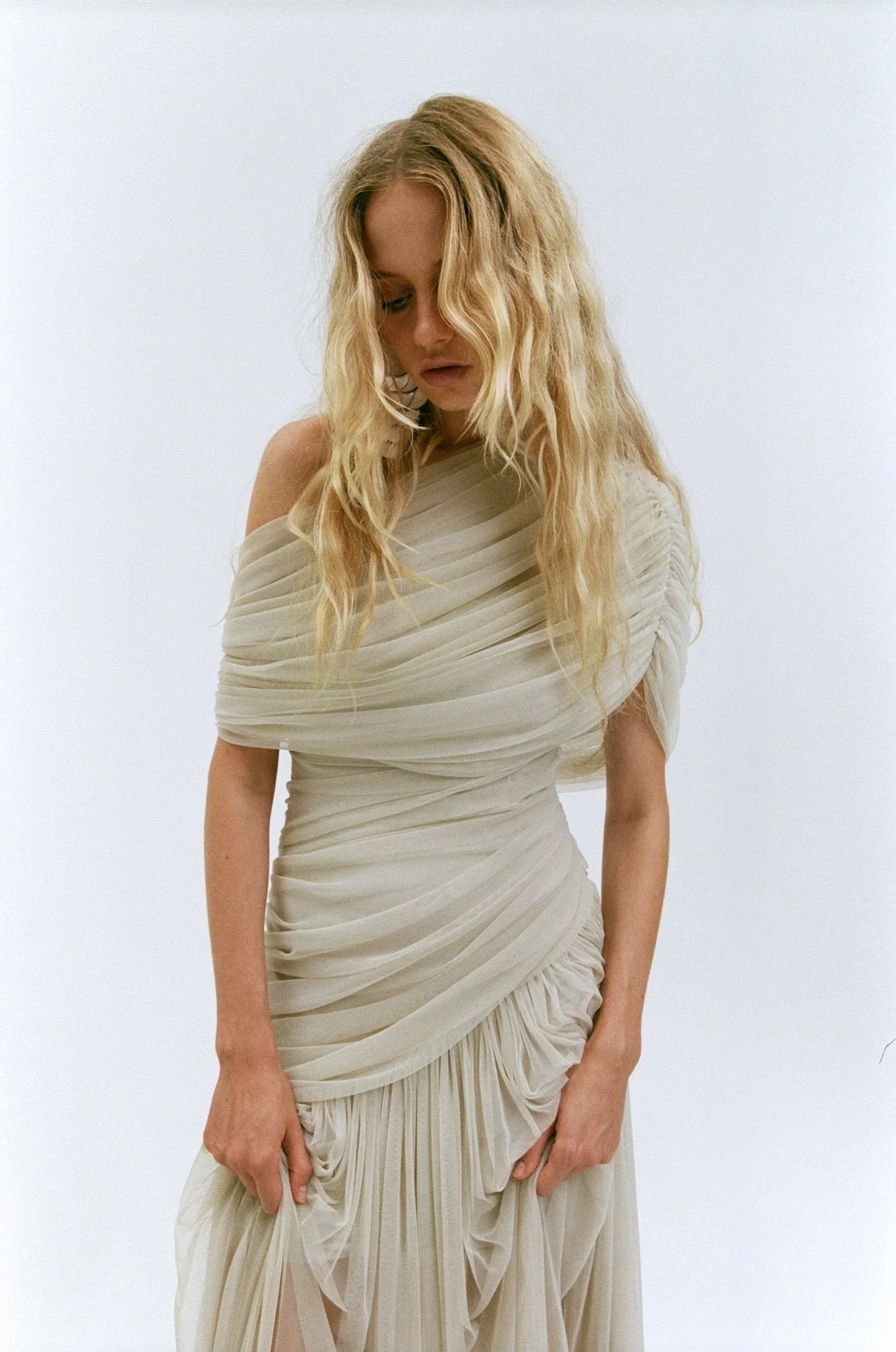 HIMALIA MAXI DRESS IN ANTIQUE TULLE sold by De La Vali product image thumbnail 2
