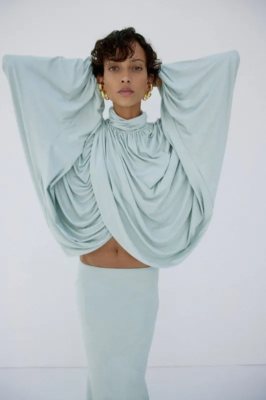 FLORO TOP IN ICE GREEN made by De La Vali