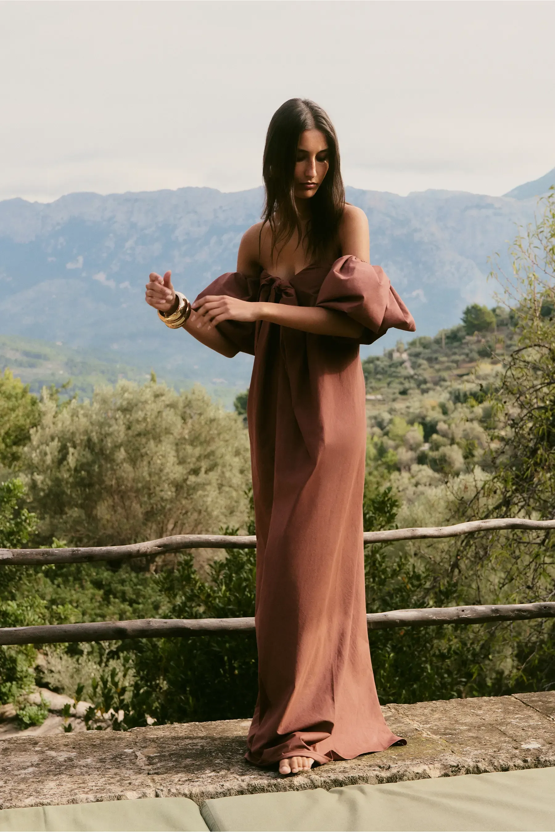 REYNA TIE FRONT COLUMN DRESS sold by Caroline Constas product image thumbnail 2