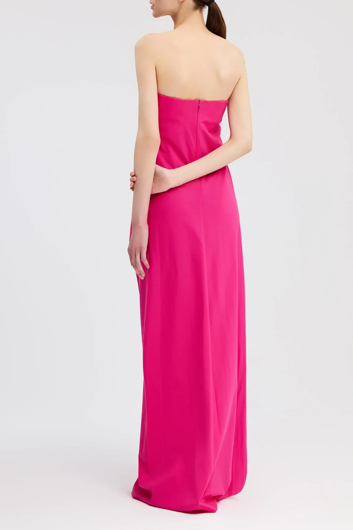 KAIA TIE FRONT STRAPLESS COLUMN GOWN sold by Caroline Constas product image thumbnail 3