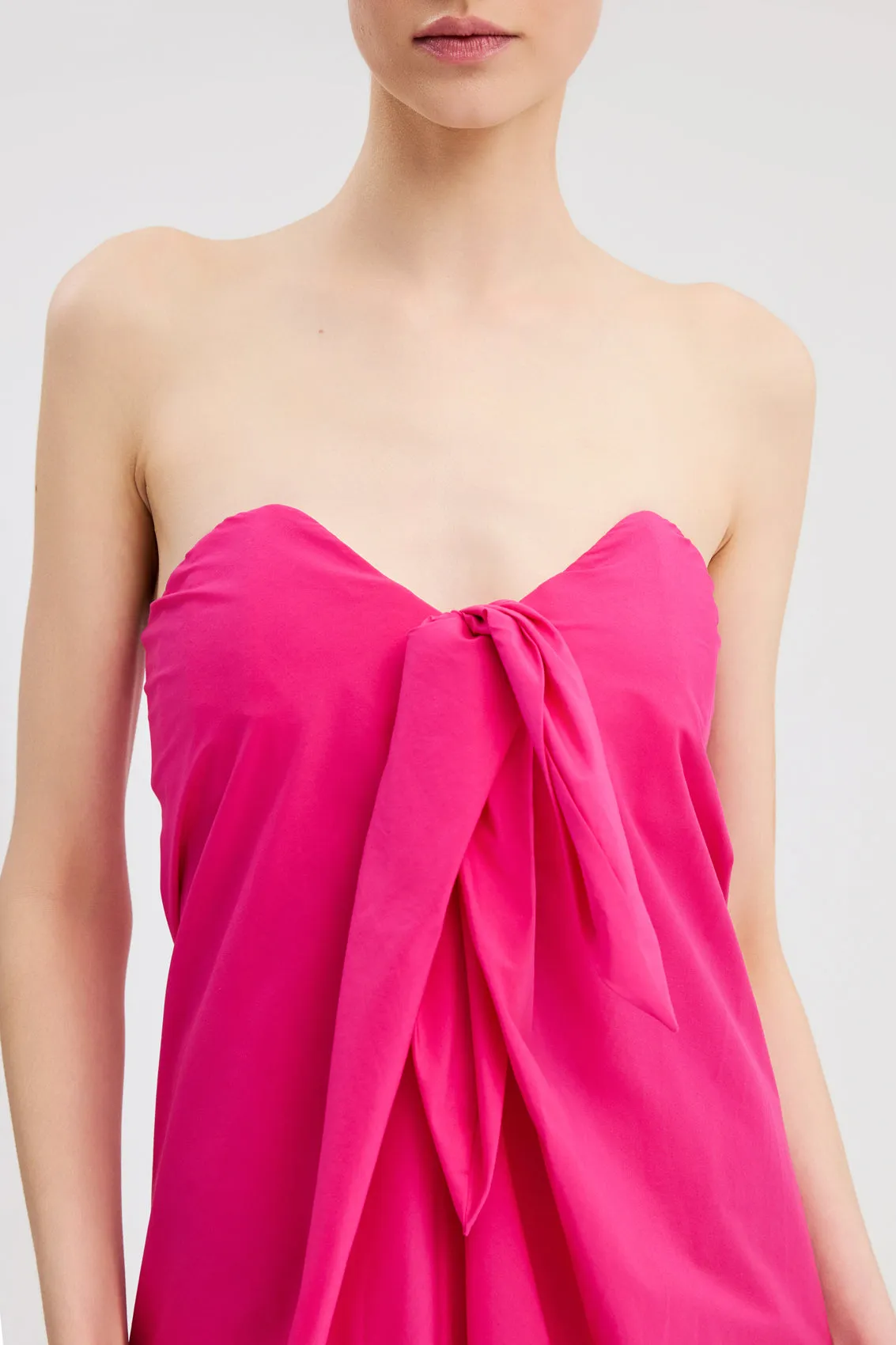 KAIA TIE FRONT STRAPLESS COLUMN GOWN sold by Caroline Constas product image thumbnail 4