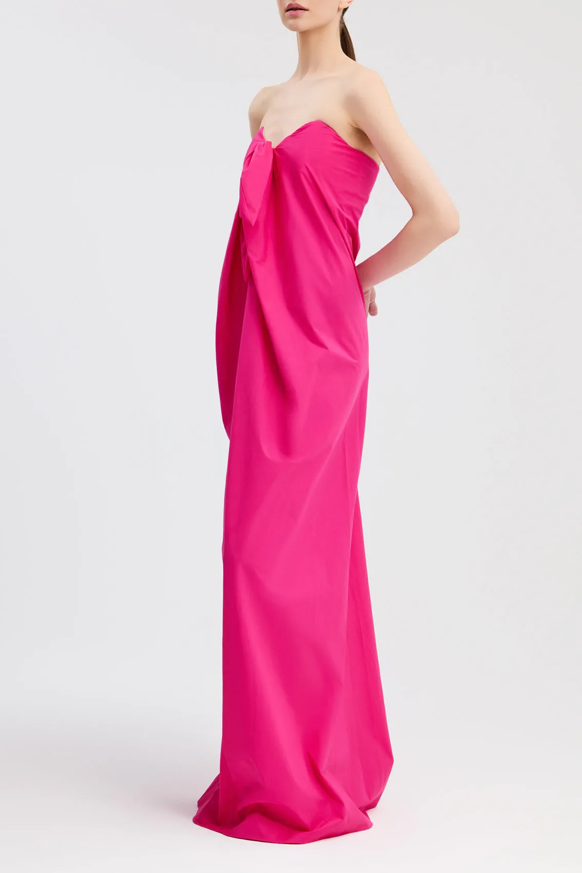 KAIA TIE FRONT STRAPLESS COLUMN GOWN sold by Caroline Constas product image thumbnail 2
