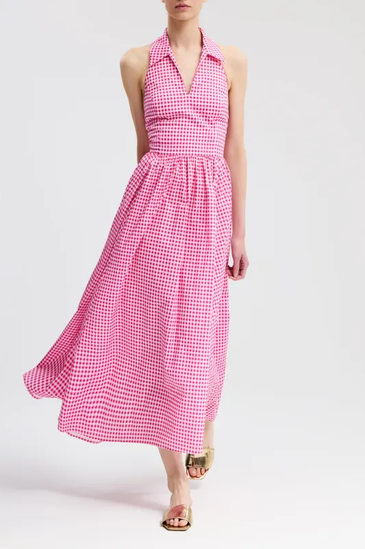 AYA OPEN BACK COLLARED MIDI DRESS sold by Caroline Constas