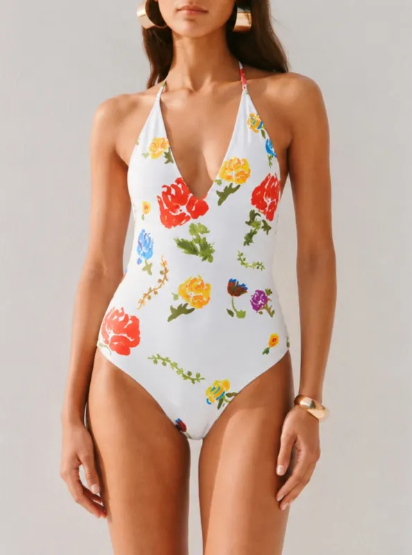 VIVI HALTER ONE PIECE made by Caroline Constas