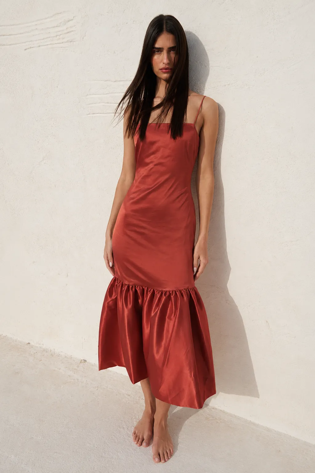 SYDNEY RUFFLE HEM GOWN sold by Caroline Constas product image thumbnail 2