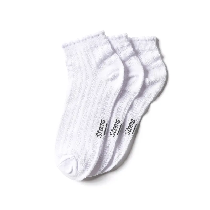 3-Pack Lace Knit Ankle Socks made by Stems