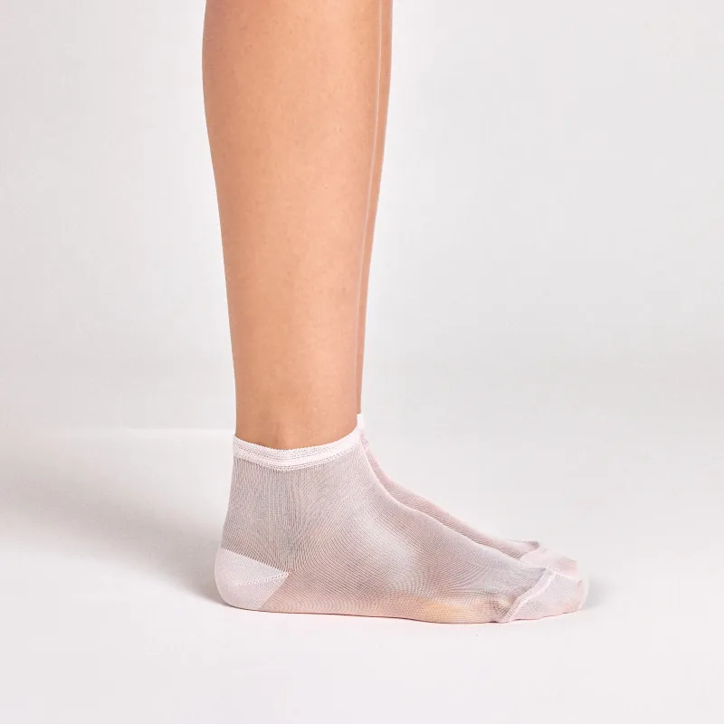HAILEY SILKY SHEER ANKLE SOCKS made by Stems