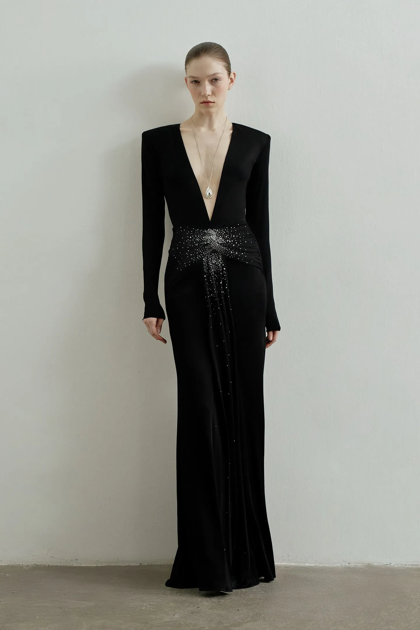 AZURE MAXI IN MAGIE NOIRE sold by The New Arrivals Ilkyaz Ozel product image thumbnail 3