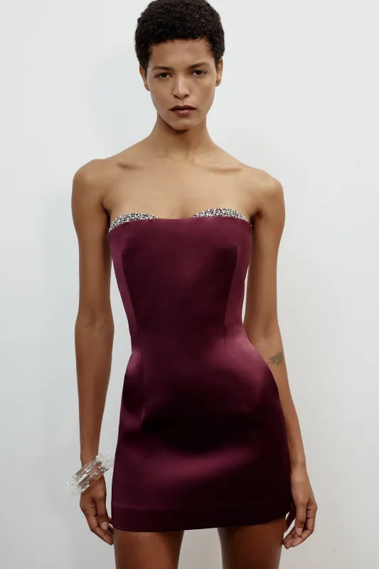 NOÉLIE STRAPLESS MINI IN BLOOD MOON sold by The New Arrivals Ilkyaz Ozel