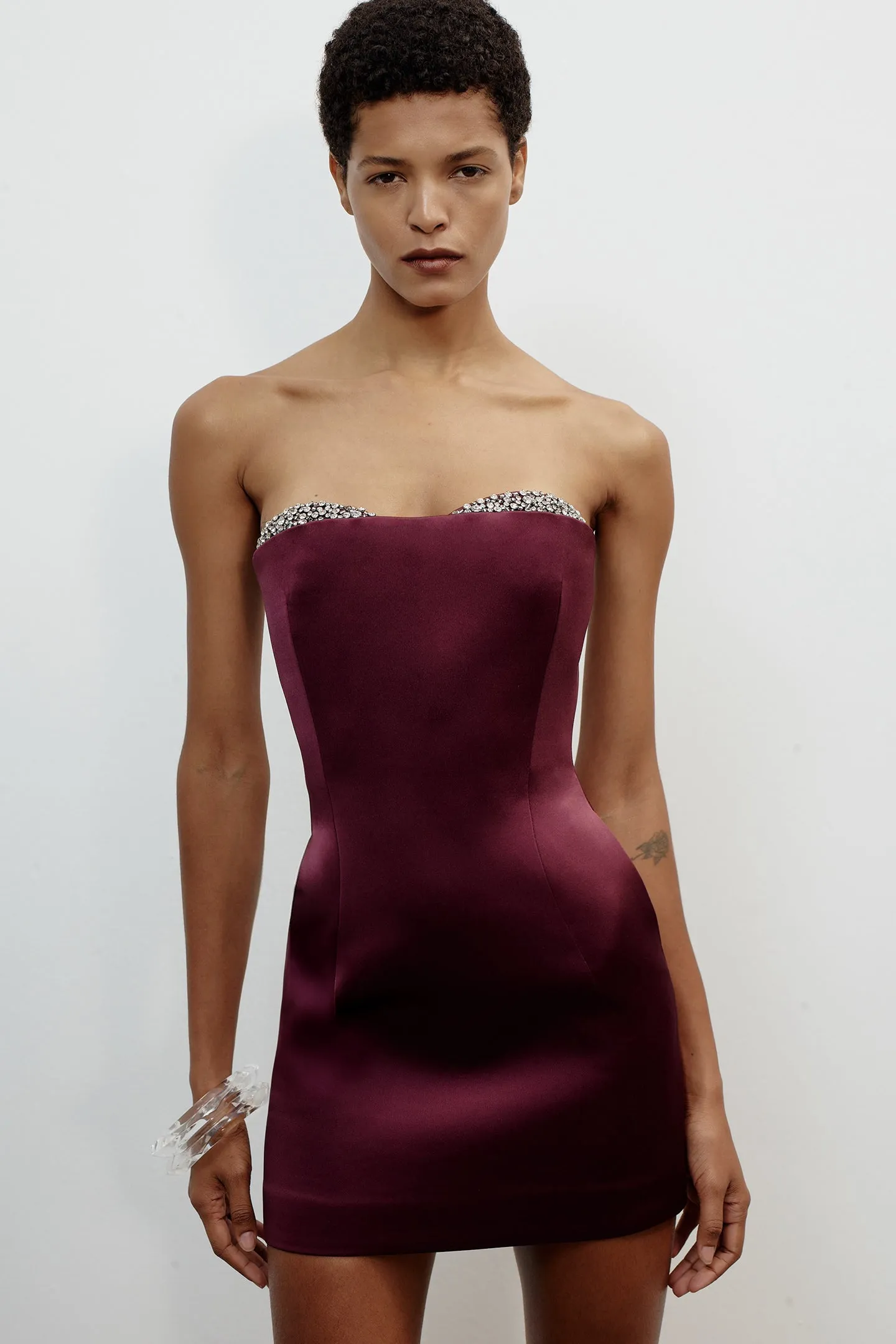 NOÉLIE STRAPLESS MINI IN BLOOD MOON sold by The New Arrivals Ilkyaz Ozel