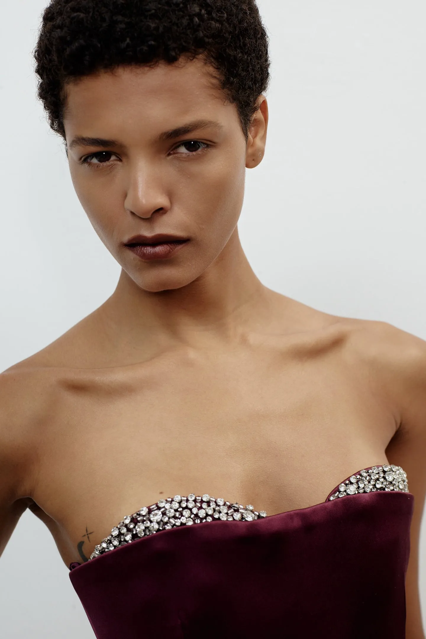 NOÉLIE STRAPLESS MINI IN BLOOD MOON sold by The New Arrivals Ilkyaz Ozel product image thumbnail 4