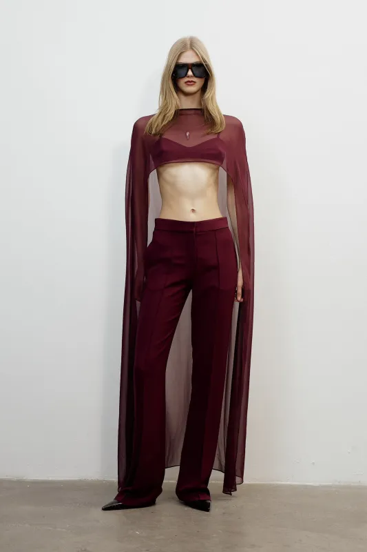 LENNY PANTS IN DARK MAROON sold by The New Arrivals Ilkyaz Ozel