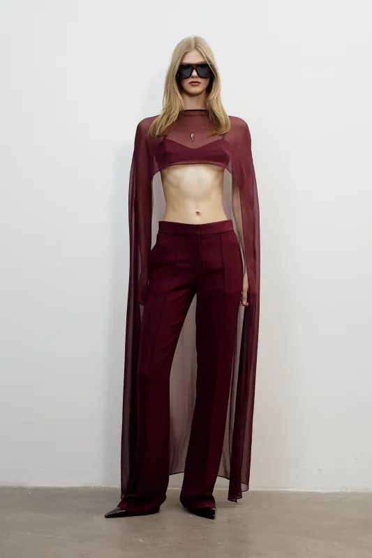 VIVI CAPE IN VINTAGE WINE made by The New Arrivals Ilkyaz Ozel