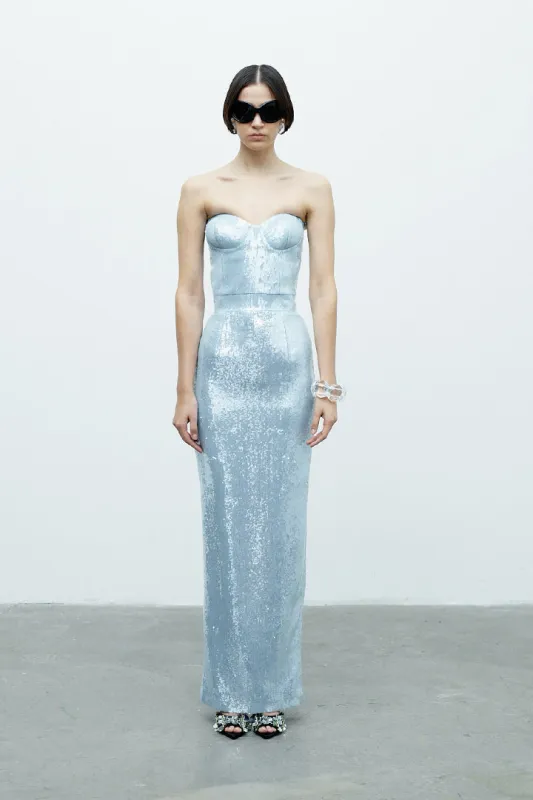 MONIQUE STRAPLESS IN SPARKLING AZURE sold by The New Arrivals Ilkyaz Ozel