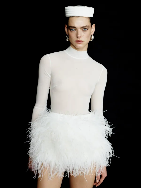 CAMILLE SKIRT IN WHITE MUSTANG sold by The New Arrivals Ilkyaz Ozel