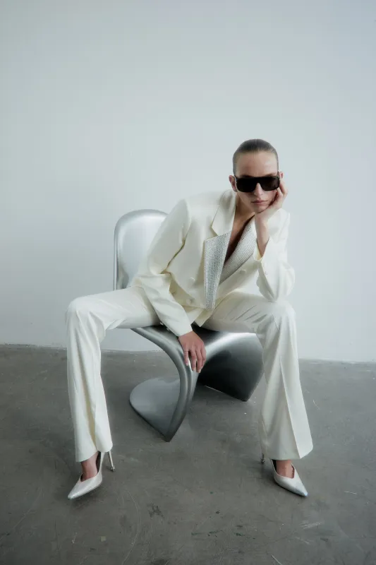 TAI PANTS IN MARTINI BLANCE sold by The New Arrivals Ilkyaz Ozel