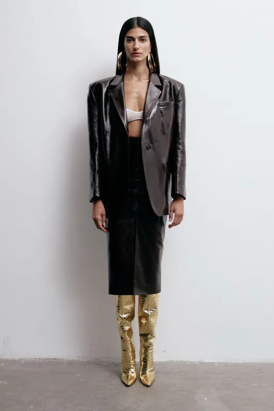 SKIRT 00 IN AMBRE NARGUILÉ made by The New Arrivals Ilkyaz Ozel