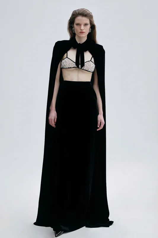 ZADA SKIRT IN IMPÉRIAL NOIR sold by The New Arrivals Ilkyaz Ozel