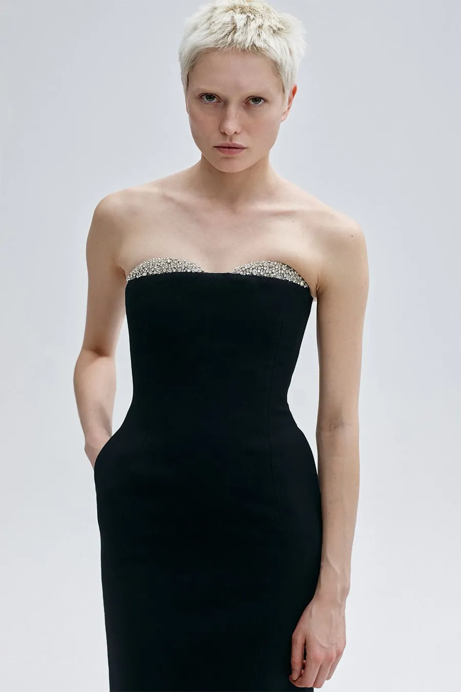 NOÉLIE STRAPLESS IN IMPÉRIAL NOIR sold by The New Arrivals Ilkyaz Ozel