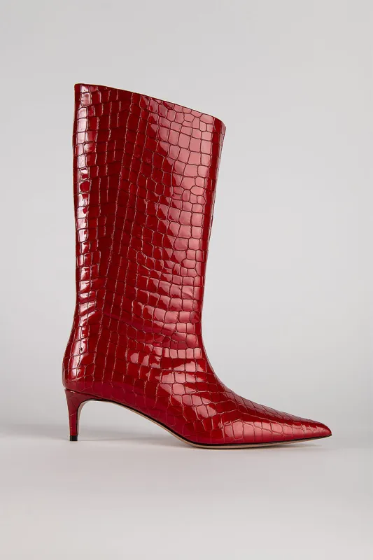 JACE BOOTS IN RED CROCO made by The New Arrivals Ilkyaz Ozel