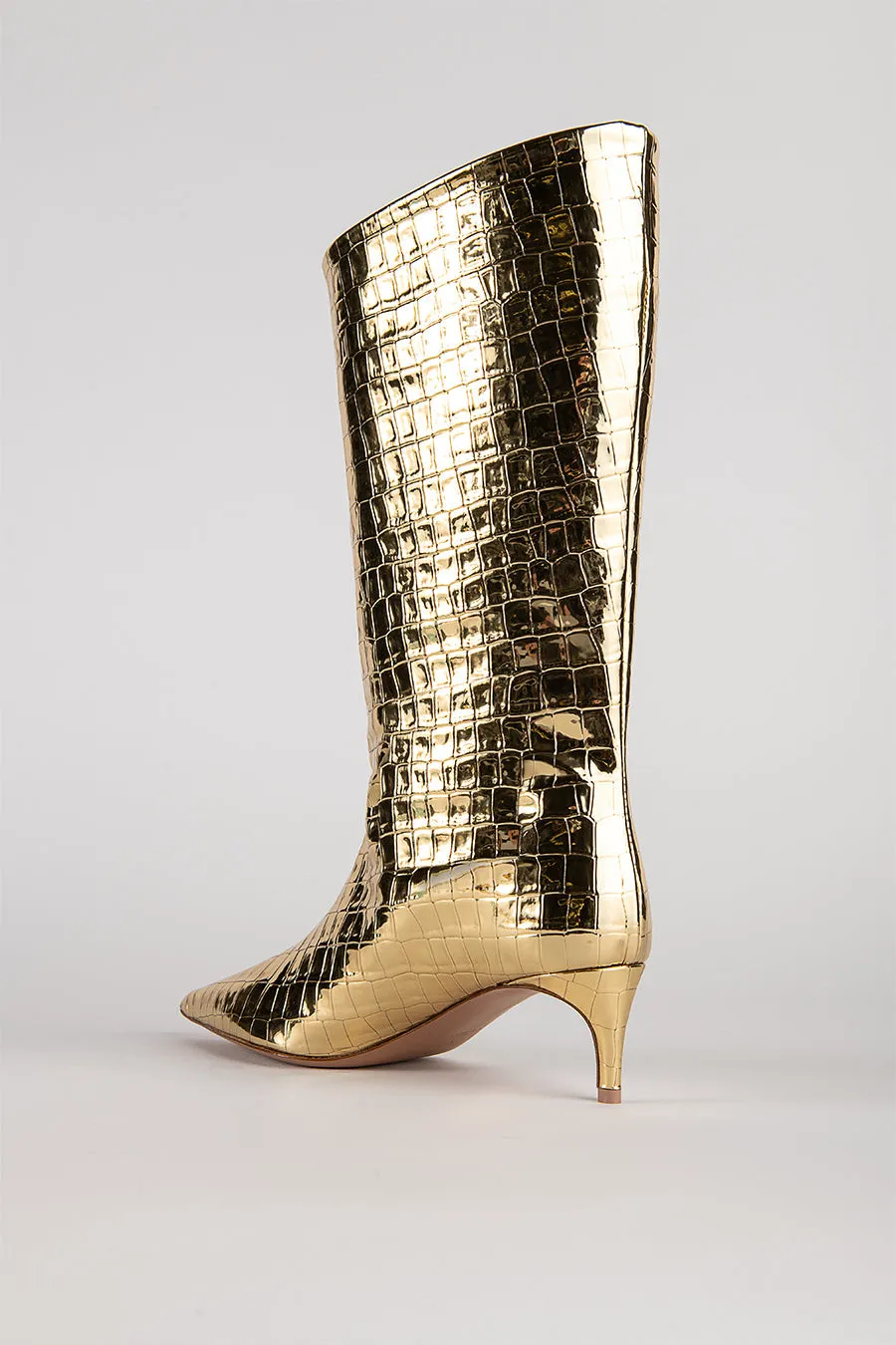 JACE BOOTS IN GOLDEN CROCO sold by The New Arrivals Ilkyaz Ozel product image thumbnail 3