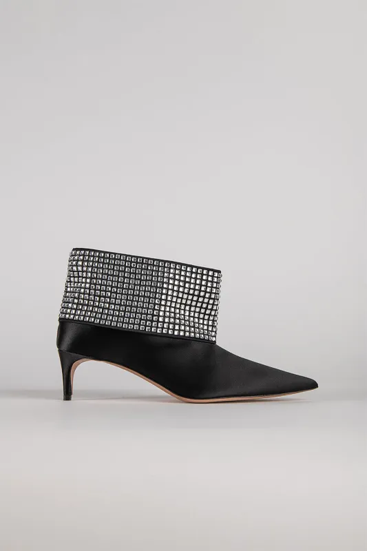 JACE BOOTIE IN BLACK SATIN sold by The New Arrivals Ilkyaz Ozel