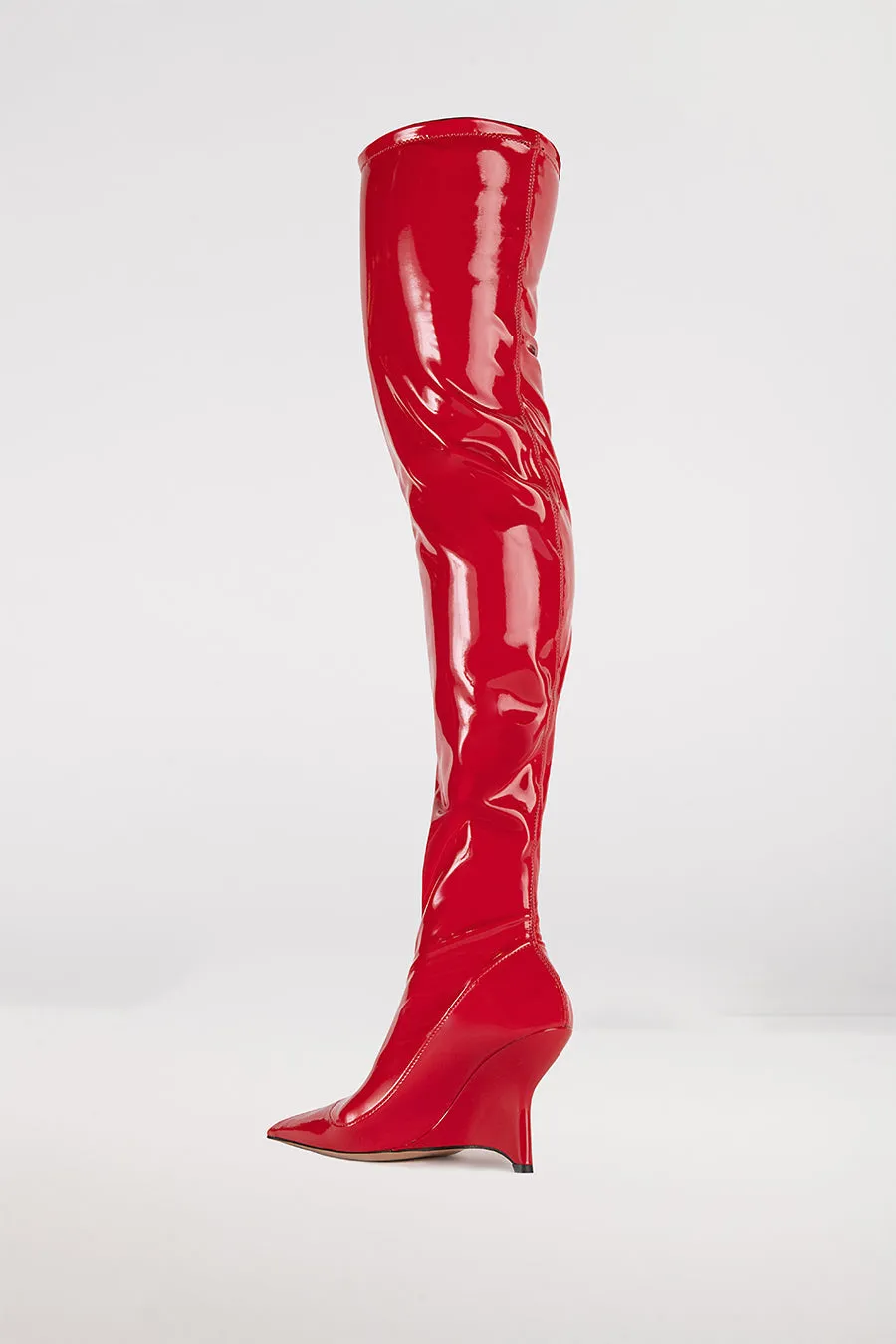 KALI BOOTS IN RED PATENT sold by The New Arrivals Ilkyaz Ozel product image thumbnail 3