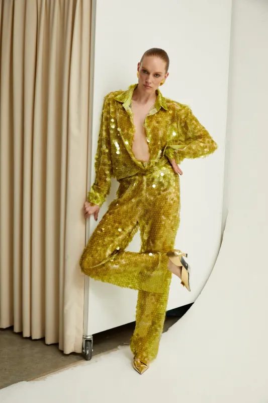 CLAPTON PANTS IN PERIDOTITE made by The New Arrivals Ilkyaz Ozel