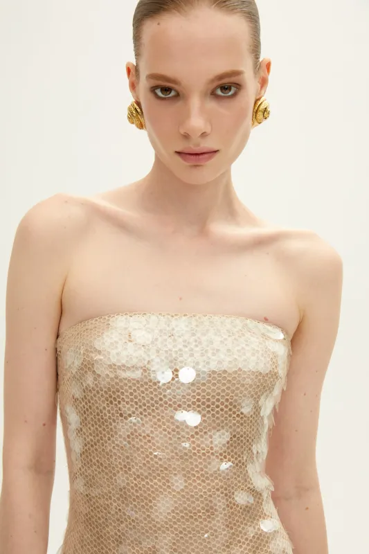 PHOENIX STRAPLESS IN NUE AU SOLEIL sold by The New Arrivals Ilkyaz Ozel