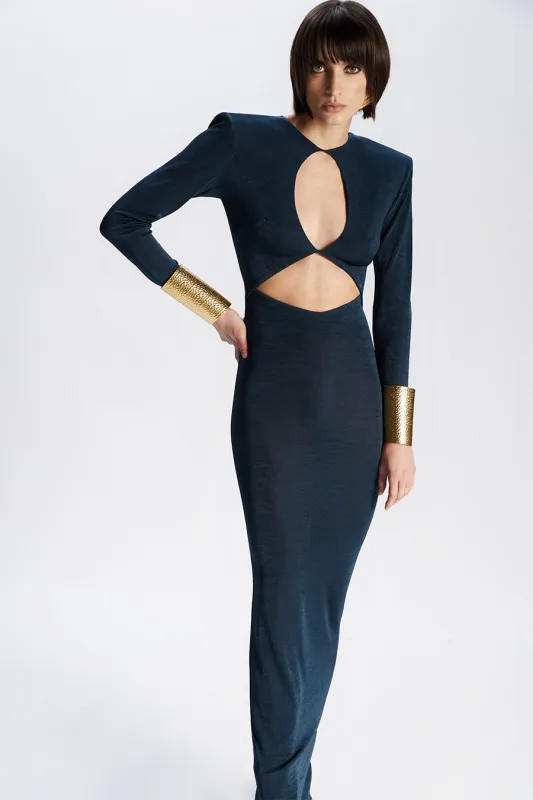 DALIDA MAXI IN PEACOCK BLUE made by The New Arrivals Ilkyaz Ozel