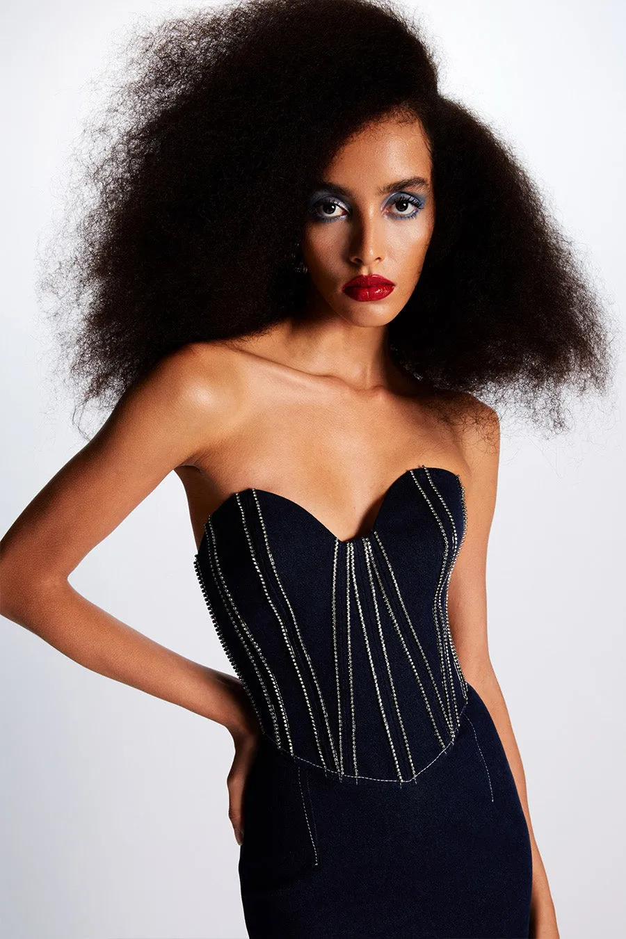 PALOMA JEAN DRESS IN LE BIBLIOTHÈQUE sold by The New Arrivals Ilkyaz Ozel product image thumbnail 3