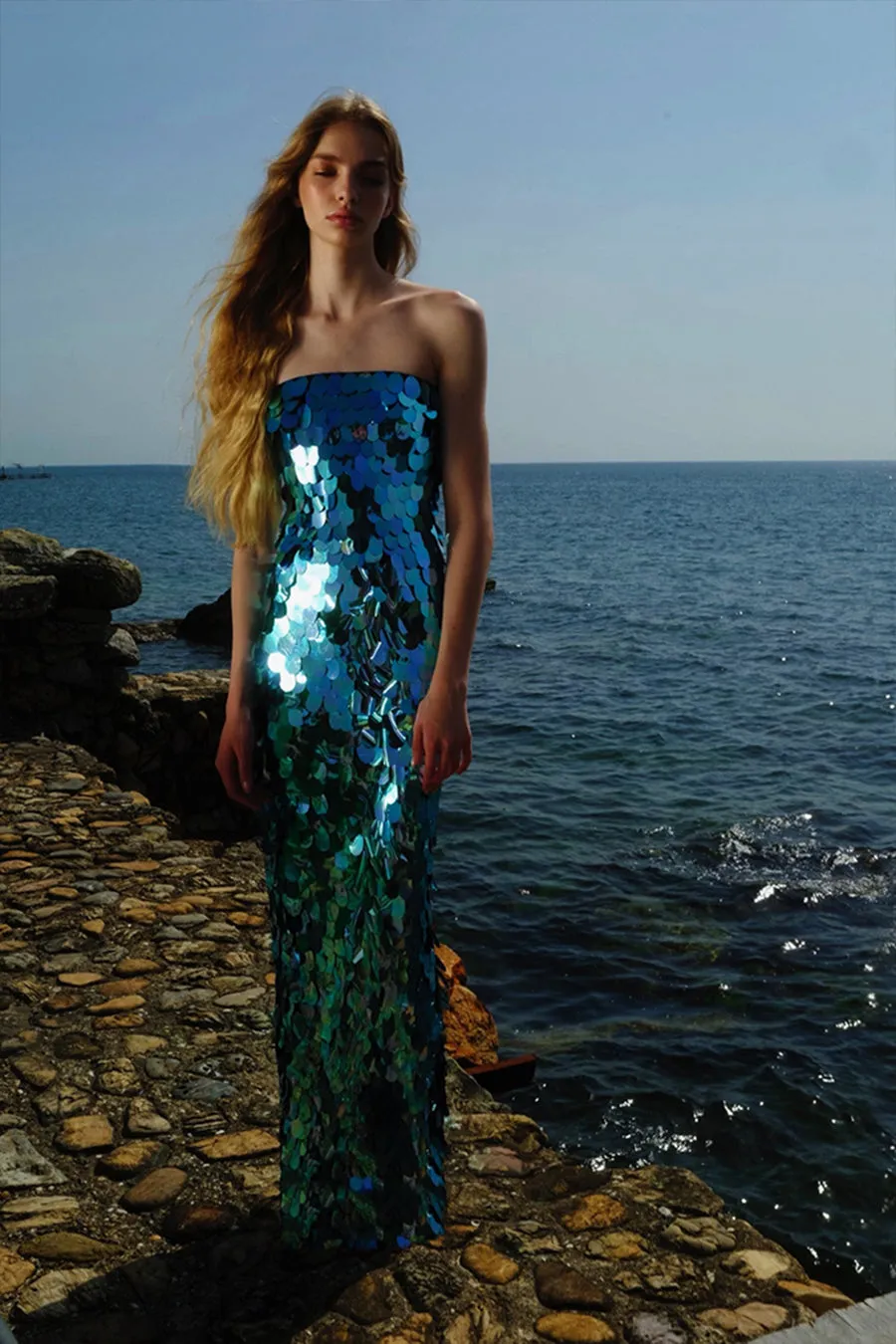 DIONE TOP IN TURQUOISE COAST sold by The New Arrivals Ilkyaz Ozel