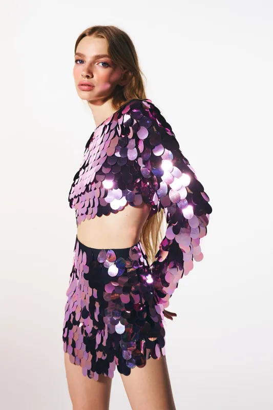 ISLA TOP IN MYSIAN AMETHYST sold by The New Arrivals Ilkyaz Ozel