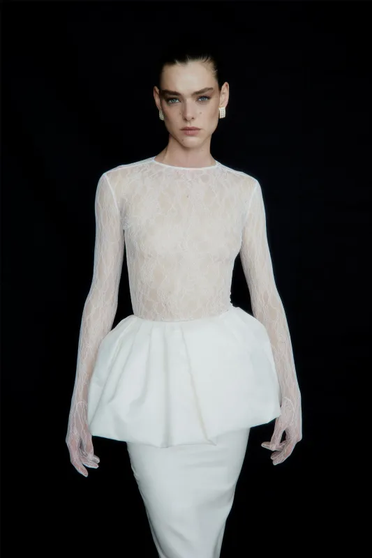 GALINA SKIRT IN PEARL DROP made by The New Arrivals Ilkyaz Ozel